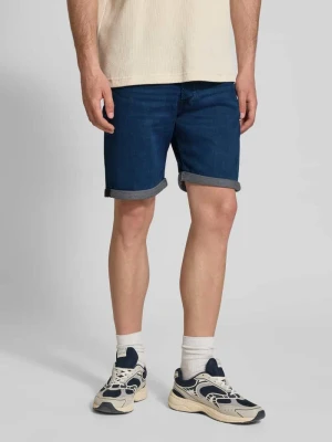 Szorty jeansowe z brzegiem model 'RICK' Jack&Jones Ciemnoniebieski