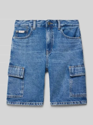 Szorty jeansowe z czystej bawełny Calvin Klein Jeans Niebieski