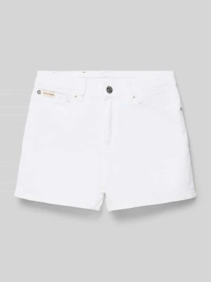 szorty jeansowe z detal z logo Calvin Klein Jeans
