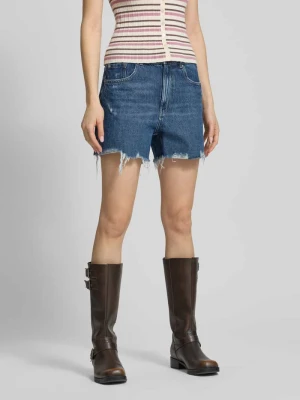 Szorty jeansowe z efektem znoszenia i z 5 kieszeni REVIEW