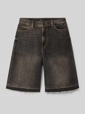 Szorty jeansowe z frędzlami model 'IRON' jack & jones