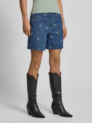 szorty jeansowe z haftami REVIEW