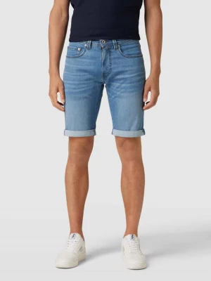 Szorty jeansowe z naszywką z logo Pierre Cardin