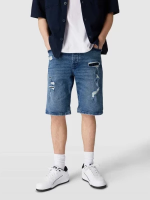 Szorty jeansowe z przetarciami REVIEW
