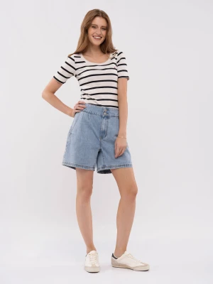 Szorty jeansowe z wysokim stanem E-TOOLSY Volcano