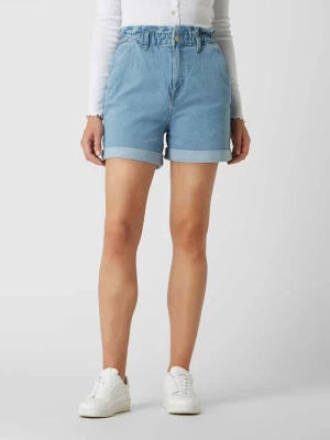 Szorty jeansowe z wysokim stanem i dodatkiem streczu model ‘Peggy’ Pieces