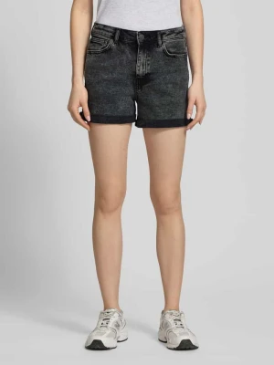 Szorty jeansowe z wysokim stanem z brzegiem model 'MONI' Noisy May