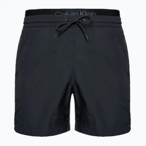 Szorty kąpielowe męskie Calvin Klein KM0KM01081 Medium Double Waistband black