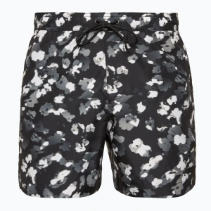 Szorty kąpielowe męskie Calvin Klein KM0KM01162 Medium Drawstring-Print layered floral black