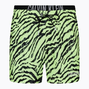 Szorty kąpielowe męskie Calvin Klein Medium Double WB-Print zebra citrust burst