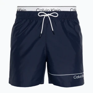 Szorty kąpielowe męskie Calvin Klein Medium Double WB signature navy