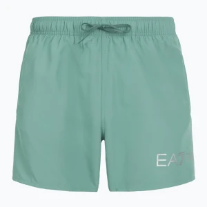 Szorty kąpielowe męskie EA7 Emporio Armani Extended Logo Boxer mineral blue/silver