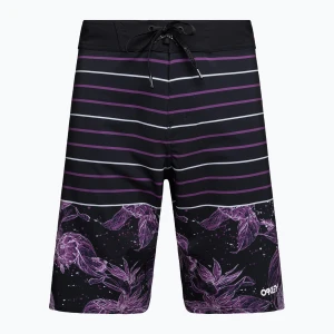 Szorty kąpielowe męskie Oakley Retro Split 21 purple flower/stripe