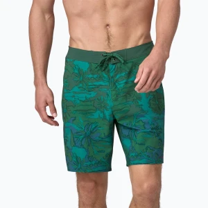 Szorty kąpielowe męskie Patagonia Hydropeak Boardshorts cliffs and coves/conifer green