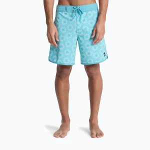 Szorty kąpielowe męskie Quiksilver Surfsilk Scallop 18" aqua ocean mayhem Niebieski