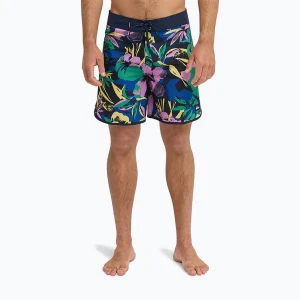 Szorty kąpielowe męskie Quiksilver Surfsilk Scallop 18" dark navy interact floral Granatowy