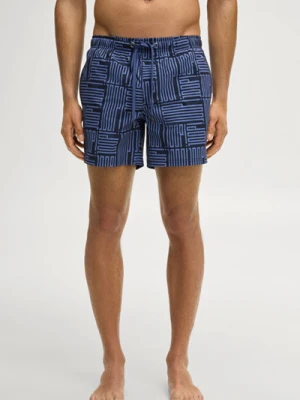 Szorty kąpielowe w ciemnoniebieskim kolorze z wzorem Joop