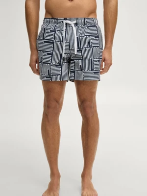 Szorty kąpielowe w kolorze granatowym/białym we wzory Joop