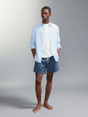 Szorty kąpielowe w romby granatowy - Chłopak - - MANGO TEEN