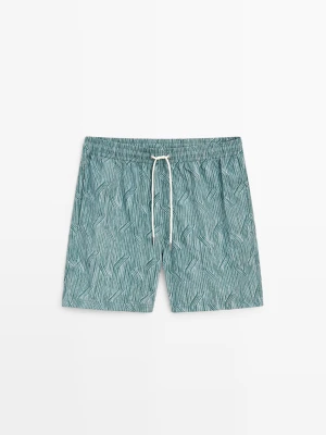 Szorty Kąpielowe Z Nadrukiem - Ziel. Wodny - Massimo Dutti - Male