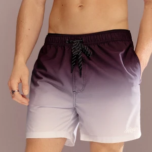 Szorty kąpielowe z szaro-białym gradientem House