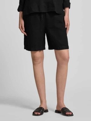 Szorty lniane o kroju regular fit z elastycznym pasem model ‘Emmie’ MOS MOSH