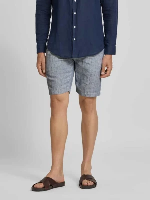 Szorty lniane o kroju regular fit z kieszeniami z tyłu Colours & Sons
