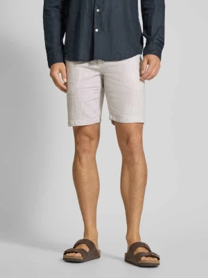 Szorty lniane o kroju regular fit z kieszeniami z tyłu Colours & Sons