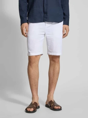 Szorty lniane o kroju regular fit z tunelem MCNEAL
