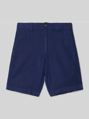 Szorty lniane o kroju regular fit z wyhaftowanym logo model ‘PREPPY’ Polo Ralph Lauren Teens