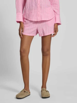 Szorty lniane o kroju relaxed fit z tunelem Gina Tricot