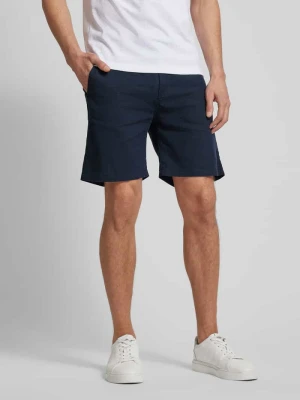 Szorty lniane o kroju tapered fit z elastycznym pasem Boss Orange