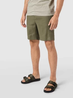 Szorty lniane z częściowo elastycznym pasem model ‘Hunt Linen Shorts’ MOS MOSH