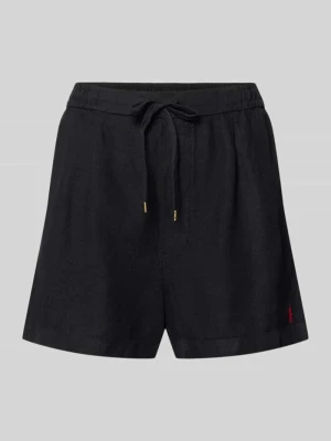 Szorty lniane z troczkiem w pasie w kroju regular fit Polo Ralph Lauren