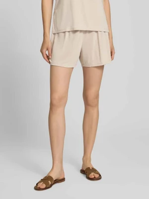 Szorty materiałowe o kroju relaxed fit z mieszanki wiskozy model 'ANORA' Pieces Beżowy