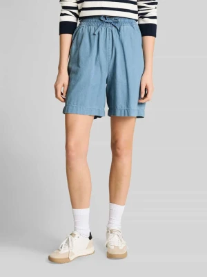 Szorty o kroju loose fit z czystej bawełny Tom Tailor Jasnoniebieski