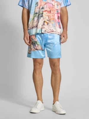 Szorty o kroju oversized z elastycznym pasem carlo colucci