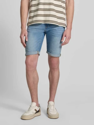 Szorty o kroju regular fit w stylu denimu Pierre Cardin Jasnoniebieski