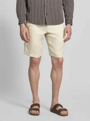 szorty o kroju regular fit z czystego lnu model 'RESO JOGGER' Marc O'Polo Beżowy