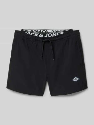 Krój regular fit kąpielówki z detalem z logo model 'Maui' jack & jones