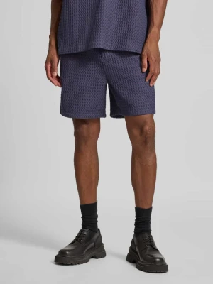 Szorty o kroju regular fit z fakturowanym wzorem model ‘Harry’ Les Deux