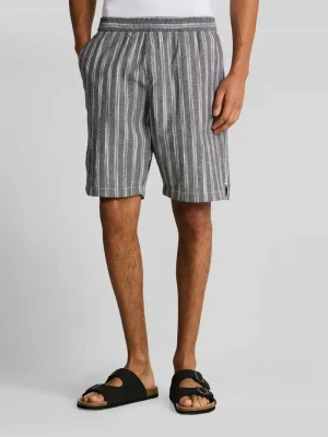 Szorty o kroju regular fit z mieszanki bawełny i lnu Tom Tailor Denim