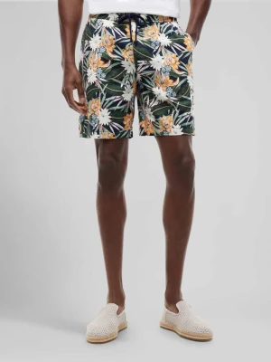 Szorty o kroju regular fit z mieszanki bawełny i lyocellu model 'DOVER' Tommy Hilfiger Granatowy