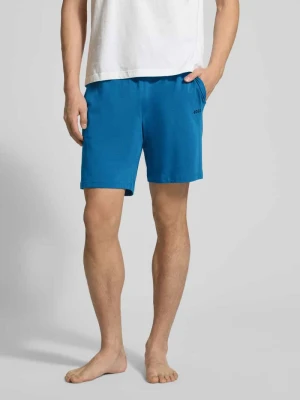 Szorty dresowe w kroju regular fit z mieszanka bawełny model 'MIix&Match' Boss Niebieski