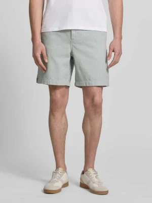 Szorty o kroju regular fit z mieszanki bawełny model 'SANDREW' Boss Turkusowy