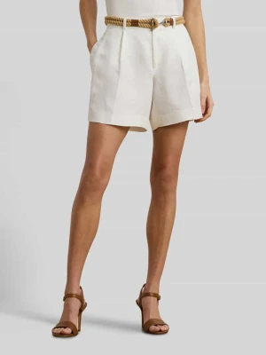 Szorty chino o kroju regular fit z mieszanki lnu i wiskozy Lauren Ralph Lauren