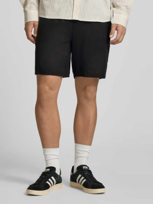 Szorty o kroju regular fit z mieszanki lnu i wiskozy model 'LAURENCE' Only & Sons