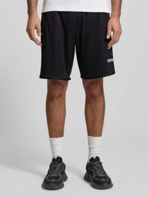 Szorty o kroju regular fit z napisem z logo model ‘TOC SPIN 9 INCH’ BOSS Green