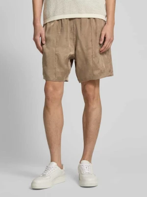 Szorty o kroju regular fit z przeszytym kantem model ‘Ravis’ HUGO