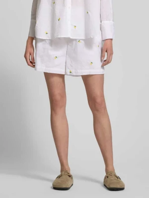 Zdjęcie produktu Szorty o kroju relaxed fit z czystej bawełny z haftami model ‘GRACE’ Only Biały